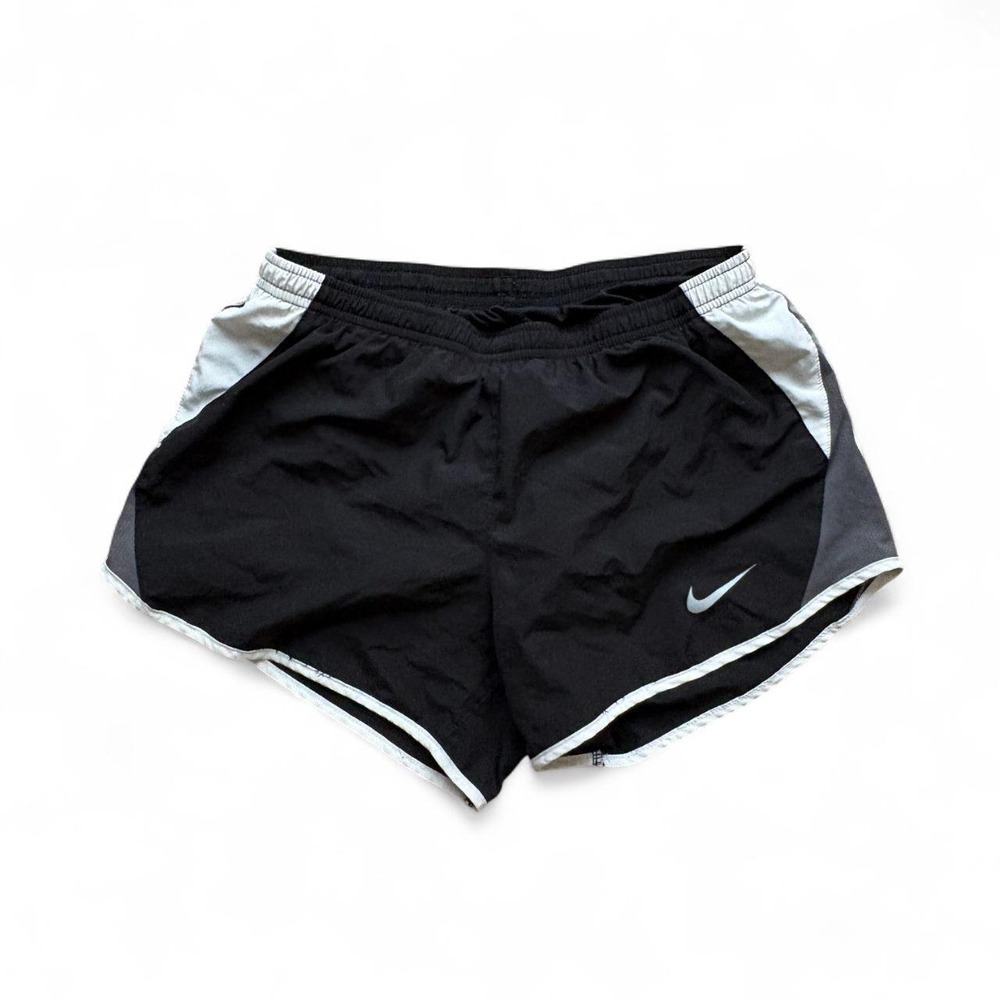 Nike Dri-FIT Women Running Athletic Shorts Black Gray Small